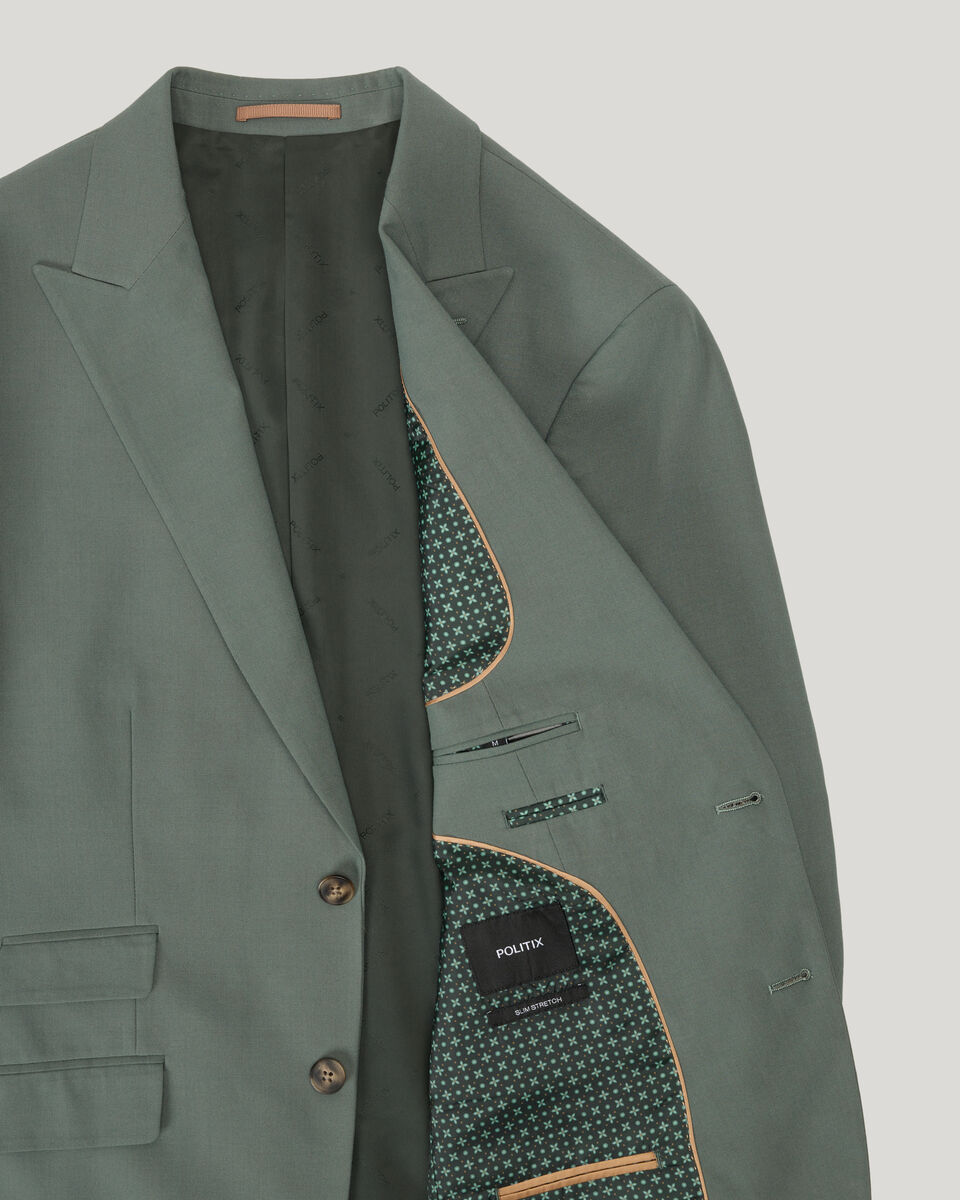 Single Breasted Tailored Jacket, Sage, hi-res